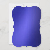 メタリックブルーのユダヤ教の星（ダビデの星） バー・ミッツヴァー招待状 招待状 (裏面)