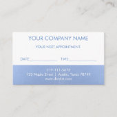 メタリックブルーアポイントメントリマインダーカード エンクロージャーカード (正面)