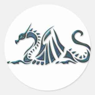 メタリックブルーシードラゴン ラウンドシール