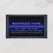 メタリックブルーステンレスグレースチールホールルック 名刺 (裏面)