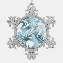 メタリックブルーホワイトポップシクルクリスマスオーナメント