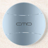 メタリックブルーモダンステンレス鋼の外観 コースター (正面)