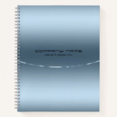 メタリックブルーモダンステンレス鋼の外観 ノートブック (正面)