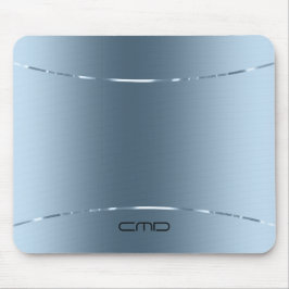 メタリックブルーモダンステンレス鋼の外観 マウスパッド