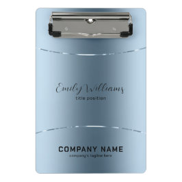 メタリックブルーモダンステンレス鋼の外観 ミニクリップボード