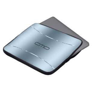 メタリックブルーモダンステンレス鋼の外観 ラップトップスリーブ