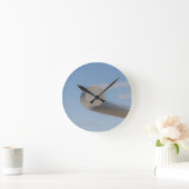 メタリックブルー ラウンド壁時計 (ホーム)