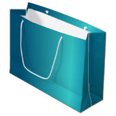 メタリックブルー ラージペーパーバッグ (正面アングル)