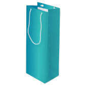 メタリックブルー ワインギフトバッグ (正面アングル)