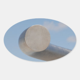 メタリックブルー 楕円形シール