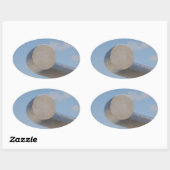 メタリックブルー 楕円形シール (シート)