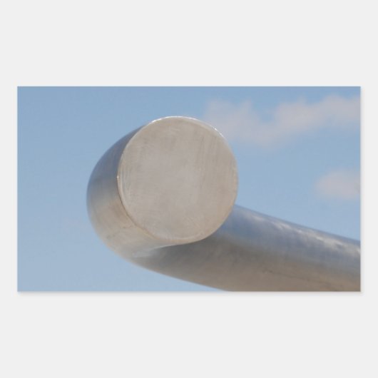 メタリックブルー 長方形シール (正面)