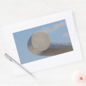 メタリックブルー 長方形シール (封筒)