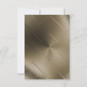 メタリックブロンズエンボス加工 ホワイトフラワー カスタムRSVP 出欠カード (裏面)