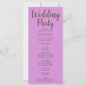 メタリックブロンズムーンフェイズパープル結婚式 プログラム (裏面)