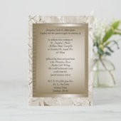 メタリックブロンズ金ゴールドエレガントな結婚式 招待状 (スタンド正面)