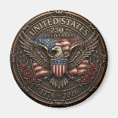 メタリックブロンズ アメリカ建国250周年記念  マグネット (正面)