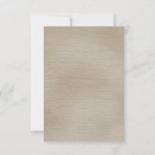 メタリックブロンズ グリッター ホワイト フラワル カスタム RSVP (裏面)