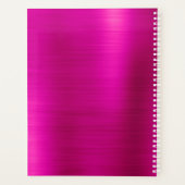 メタリックホットピンクのシグネチャーモノグラム プランナー手帳 (裏面)