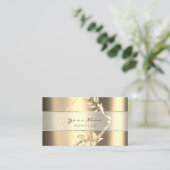 メタリックポリゴストライプン金ゴールドセピアフォキエフローラ 名刺 (スタンド正面)