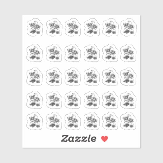 メタリックマグノリア輪郭シール シール (シート)