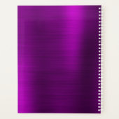 メタリックマゼンタ紫シグネチャーモノグラム プランナー手帳 (裏面)