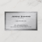 メタリックマッシュおよびブラシ付フェイクきスチール製名刺 名刺 (裏面)