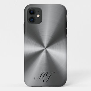 メタリックミディアムグレートーンステンレス鋼の外観 iPhone 11 ケース