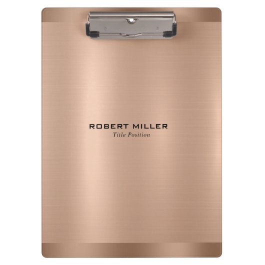 メタリックミニマルバラ-金ゴールドテクスチャ クリップボード (正面)