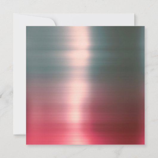 メタリックミニマルピンクレッドシルバーバースデーパーティー 招待状 (裏面)