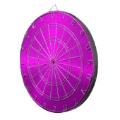 メタリックミニマルホットピンクテクスチャ ダーツボード (正面右)