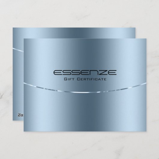 メタリックミニマルモダンブルーのテクスチャ ポストカード (正面/裏面)