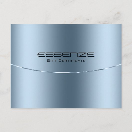 メタリックミニマルモダンブルーのテクスチャ ポストカード (正面)