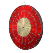 メタリックミニマルレッドとシルバーのテクスチャ ダーツボード (正面右)