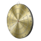 メタリックミニマル光沢金ゴールドテクスチャ ダーツボード (正面右)