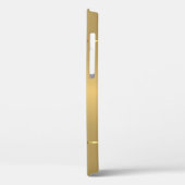 メタリックミニマル金ゴールドバックグラウンド光沢のあるストライプ Case-Mate iPhoneケース (裏面 / 左)