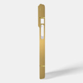 メタリックミニマル金ゴールドバックグラウンド光沢のあるストライプ Case-Mate iPhoneケース (裏面 / 左)