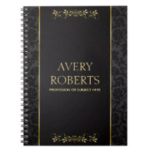 メタリックモダンエレガントフローラブラック金ゴールド