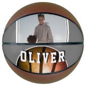 メタリックモダンオレンジの名前の写真 バスケットボール (正面)