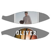 メタリックモダンオレンジの名前の写真 バスケットボール (パネル)