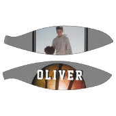 メタリックモダンオレンジの名前フォトバスケットボール バスケットボール (パネル)