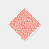 メタリックモダンクリスマスツリー – コーラルオレンジ スタンダードカクテルナプキン (角)