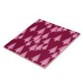 メタリックモダンクリスマスツリー – ピンクとワイン タイル (側面)