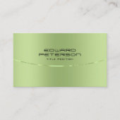 メタリックモダングリーンデザインステンレス鋼の外観 名刺 (正面)