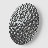 メタリックモダンゴルフボールテクスチャ ラージ壁時計 (傾斜)