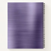メタリックモダンシンプルブラシ仕上げ深夜紫 ノートブック (裏面)