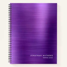 メタリックモダンシンプルブラシ付き紫 ノートブック