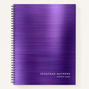 メタリックモダンシンプルブラシ付き紫 ノートブック