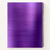 メタリックモダンシンプルブラシ付き紫 ノートブック (裏面)