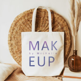 メタリックモダンタイポグラフィメイクアップアーティストモノグラム トートバッグ